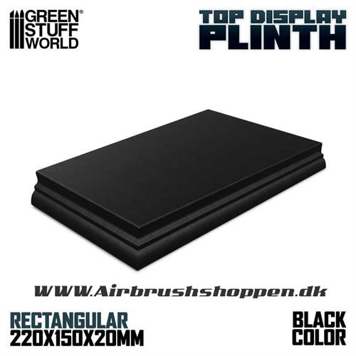 Rectangular Top Display Plinth  Black - 22x15 cm 20mm - Black GSW